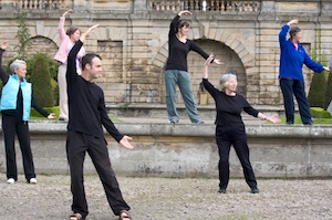 Tai Chi in the grounds of Bowes Museum, Co Durham