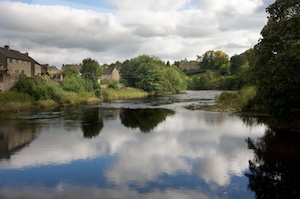 The River Tees runs through Barnard Castle, Co Durham
