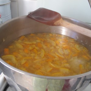 Marmalade simmering